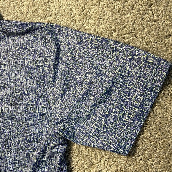 Donald Ross Sportswear Men's Size L Blue Patterned Polo Golf Shirt - Picture 7 of 11